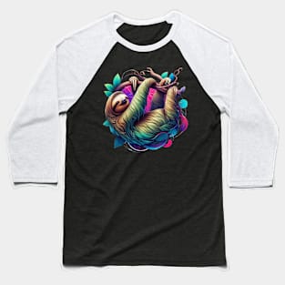 A colorful sloth Baseball T-Shirt